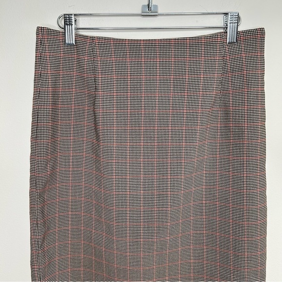 Simons Mini Pencil  Skirt Mini Houndstooth Red Yellow Black Size 8 - Picture 7 of 10